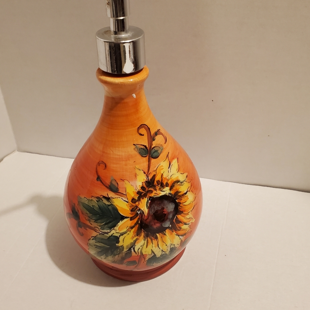 Beautiful Sunflower Oil and Vinegar Decanter